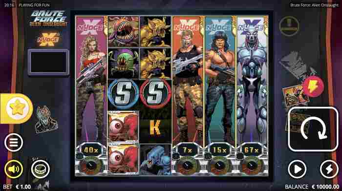 brute force alien onslaught slot review - game image